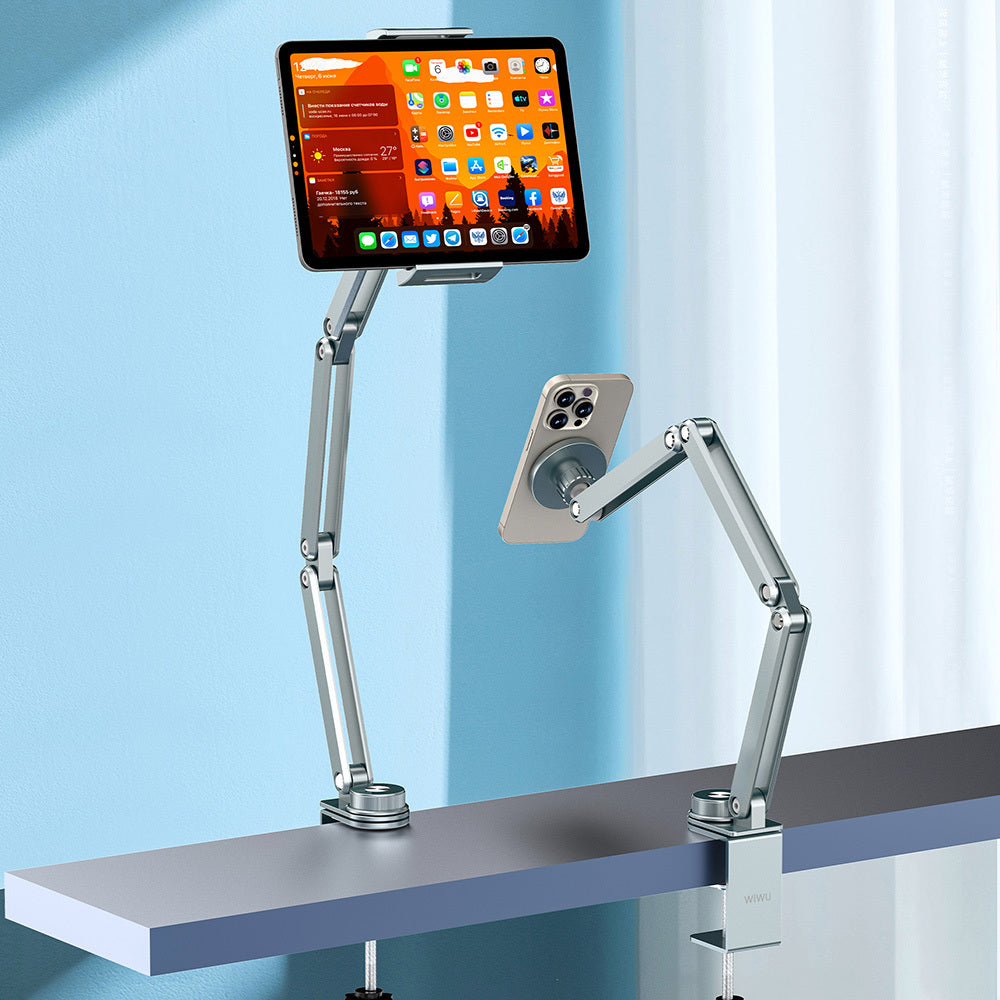 Wiwu Wi-ZM001 Ayarlanabilir Oynar Başlıklı 360° Dönebilen Metal Telefon ve Tablet Tutucu Wiwu Wi-ZM001 Ayarlanabilir Oynar Başlıklı 360° Dönebilen Metal Telefon ve Tablet Tutucu